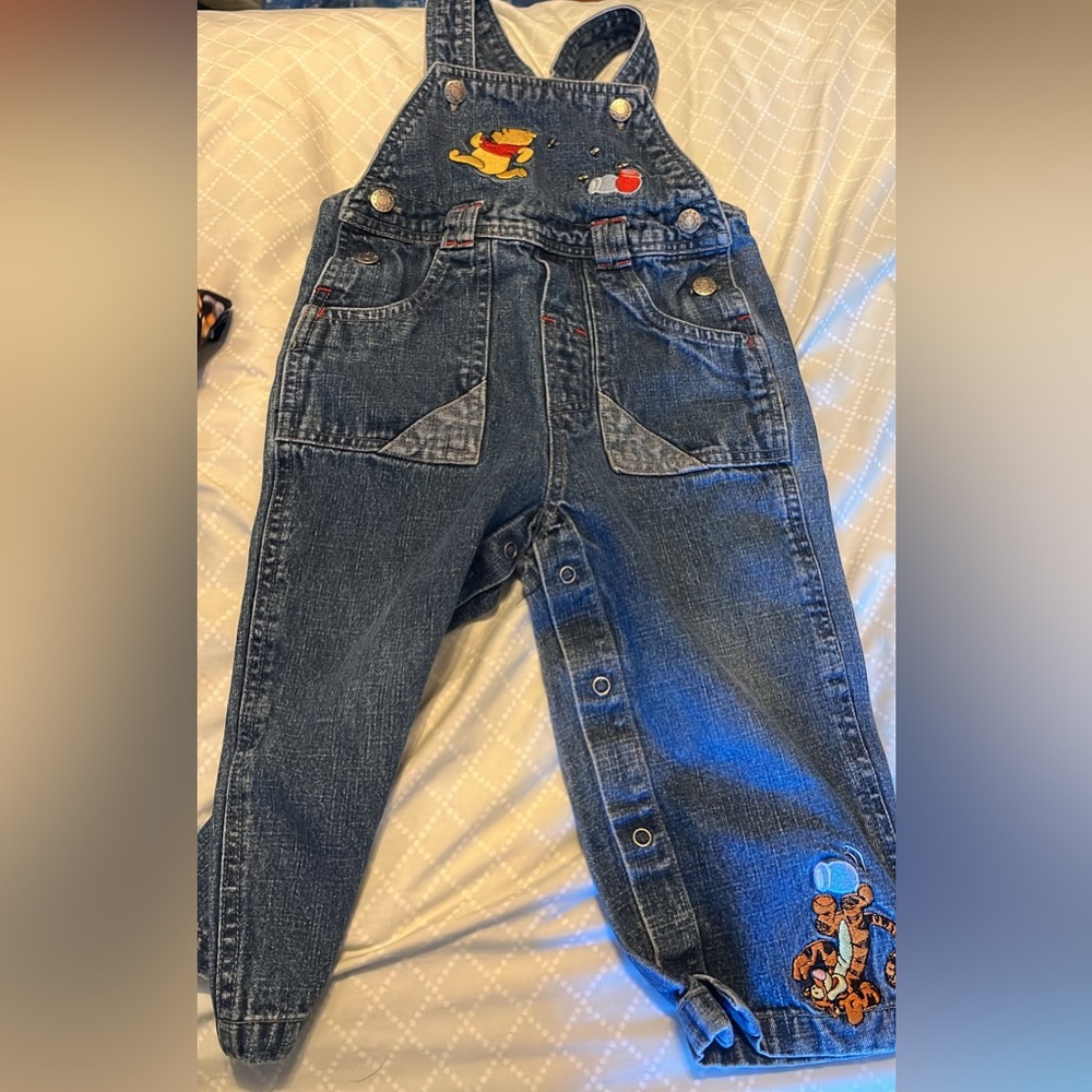 Vintage Winnie the Pooh overalls and hat
